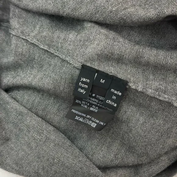 Derek Lam Gray Drape Front Sweater M - Picture 5 of 6